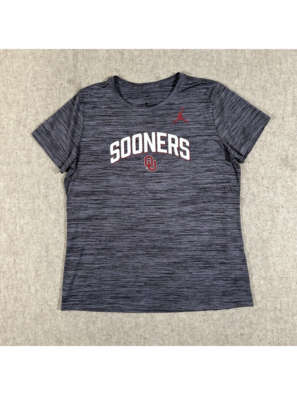 NIKE Jordan OKLAHOMA SOONERS Shirt Women’s Medium Gray Jumpman